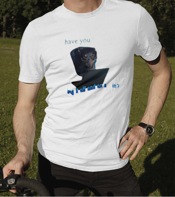 Dog Have You Tried Turning It Off And On Again With Glasses Tech Humor T-Shirt
