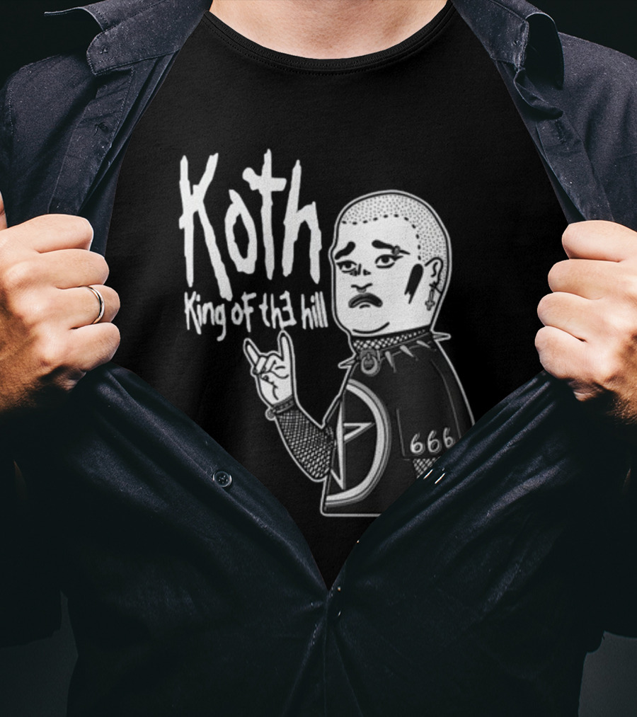 Koth King Of The Hill Punk Character 666 Devil Horns T-Shirt