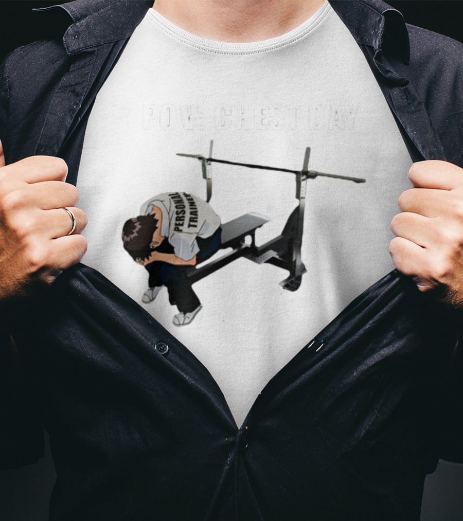 POV Chest Day Personal Trainer Bench Press Moment T-Shirt