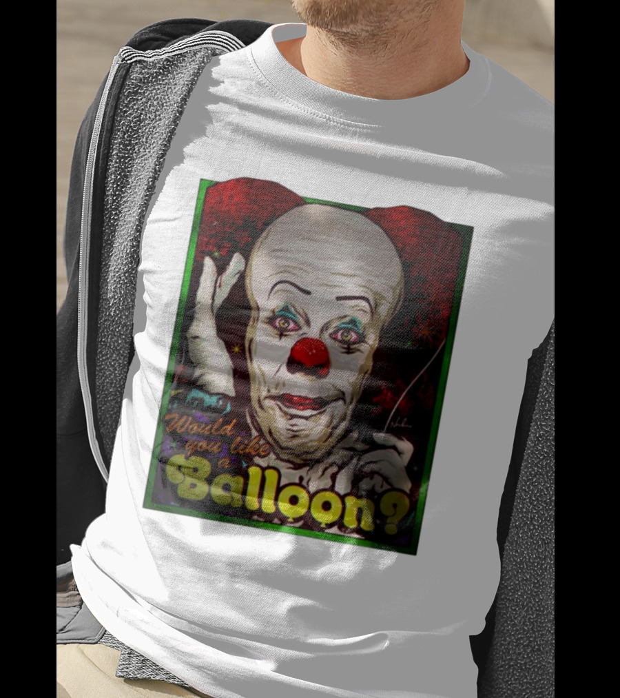 Would You Like A Balloon Clown Face Art By Nordacious T-Shirt