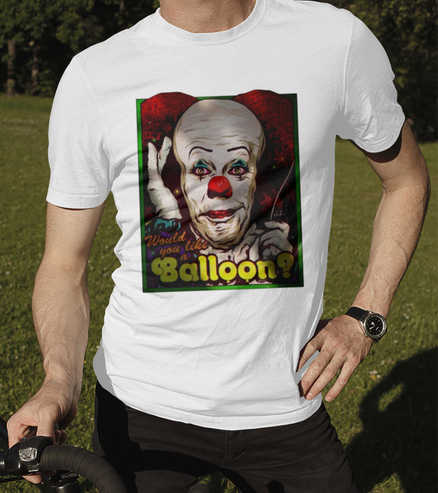 Would You Like A Balloon Clown Face Art By Nordacious T-Shirt
