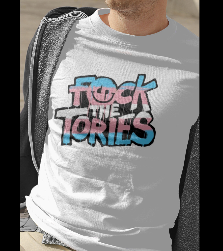 Fock The Tories Trans Flag T-Shirt