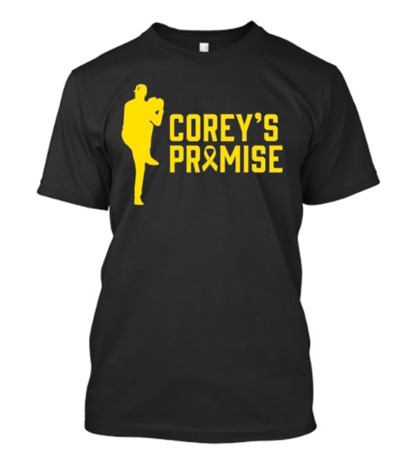 Corey's Promise Yellow Ribbon Baseball Player T-Shirt