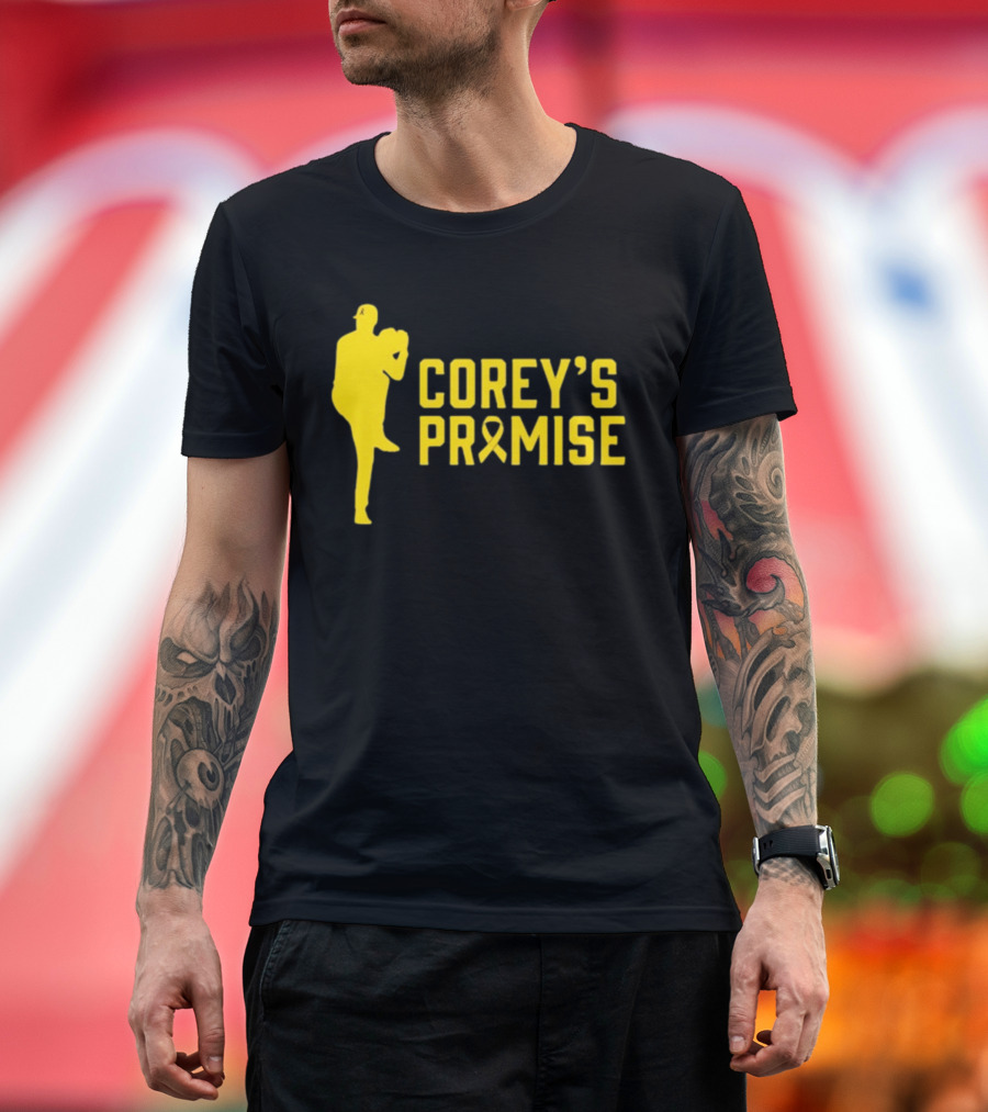 COREY'S PROMISE YELLOW RIBBON BASEBALL PLAYER T-Shirt