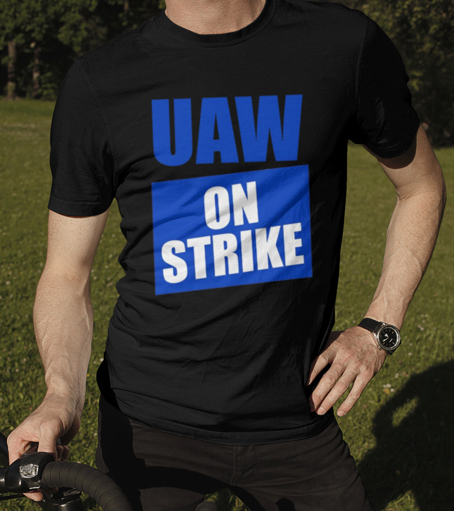UAW On Strike Bold Blue Protest T-Shirt