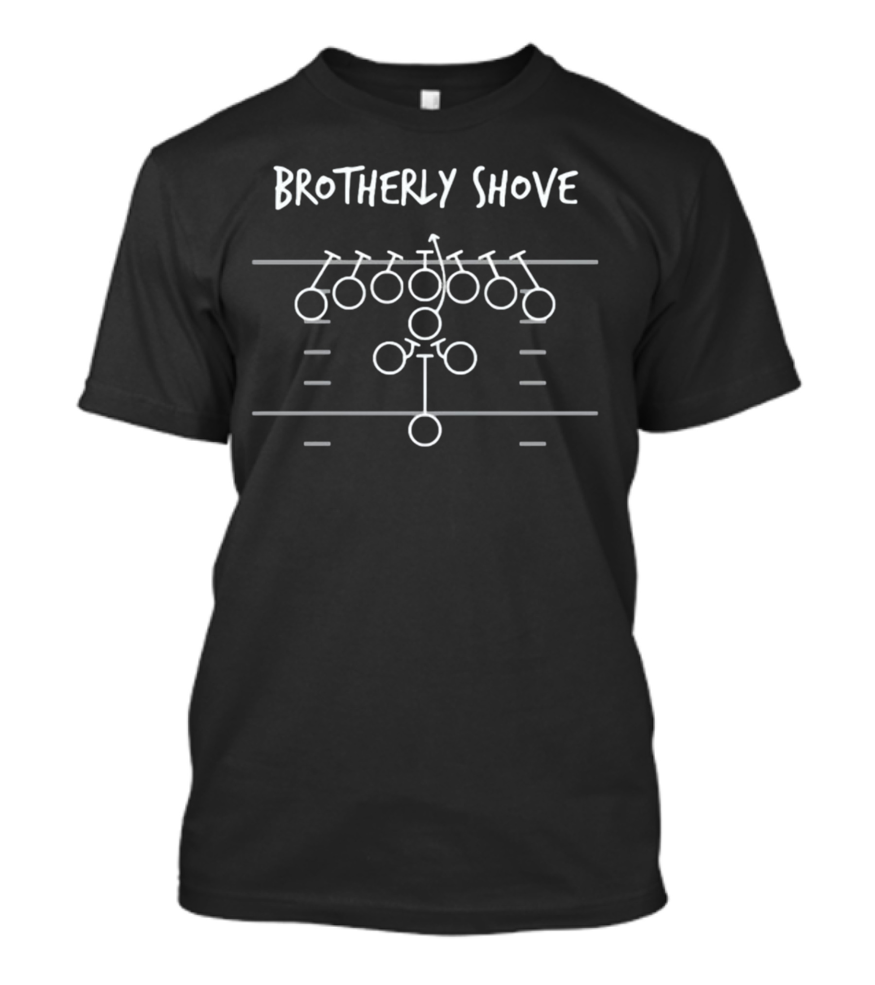 Brotherly Shove Football Formation Diagram Play T-Shirt