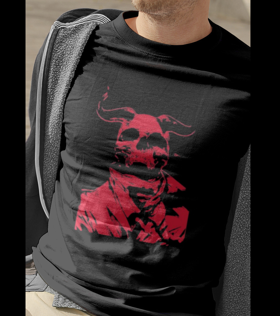 Massivefaceart Not Great Skull Demon Red T-Shirt