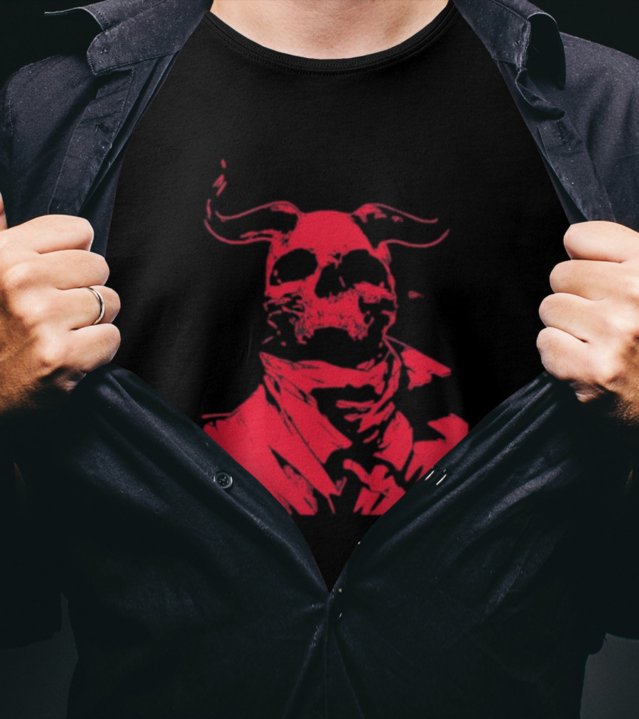 Massivefaceart Not Great Skull Demon Red T-Shirt