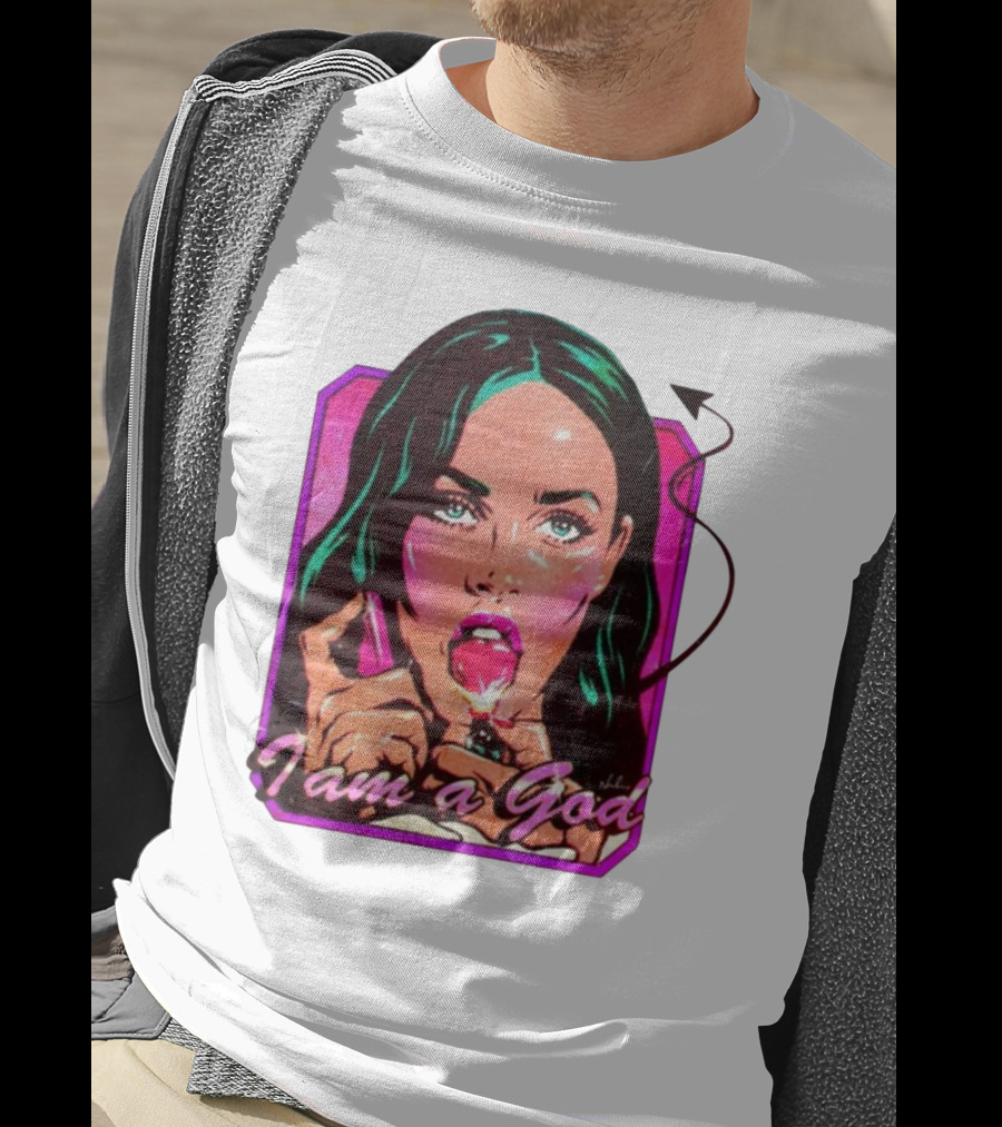 Megan Fox I Am A God Comic Style Pop T-Shirt