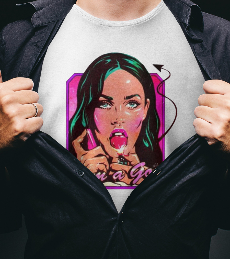 Megan Fox I Am A God Comic Style Pop T-Shirt