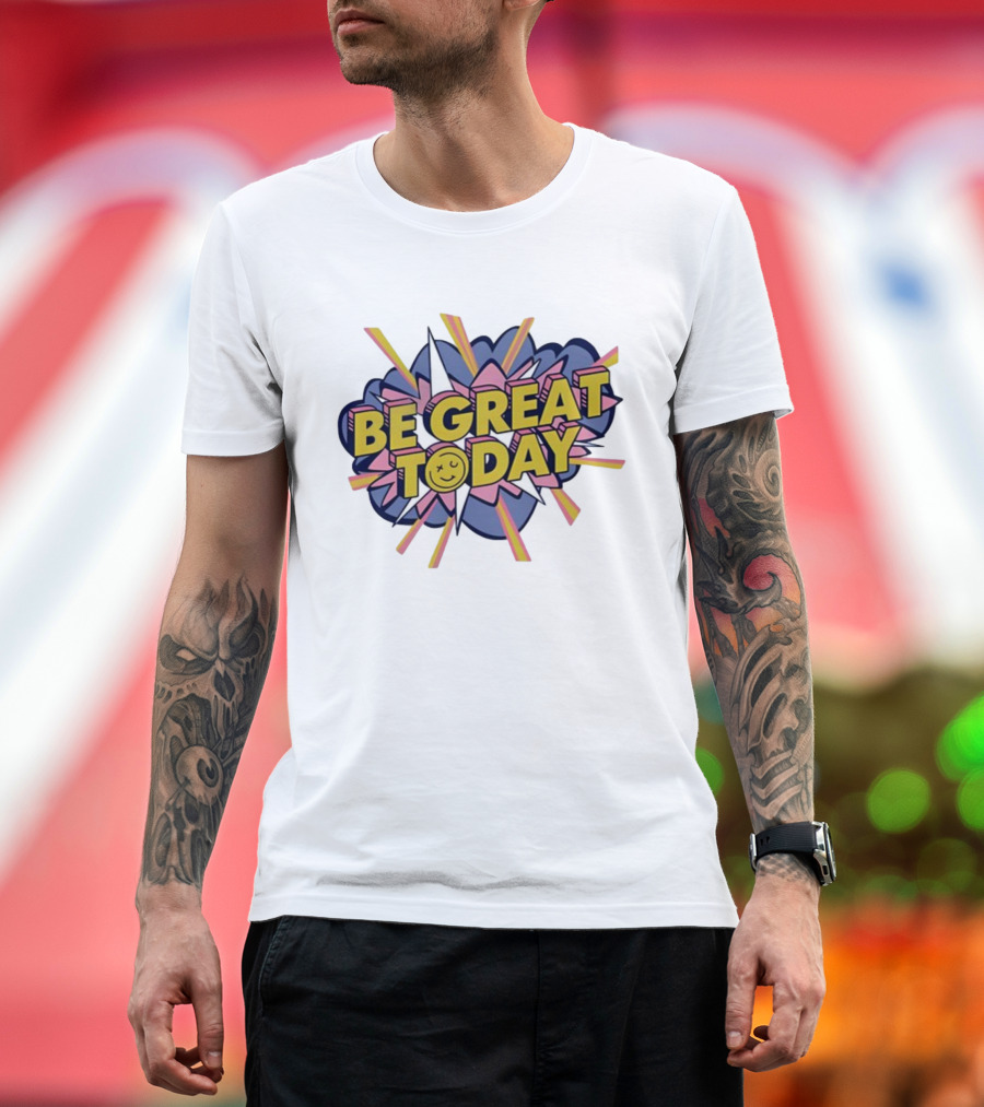 George Kittle Be Great Today Comic Burst Smile T-Shirt