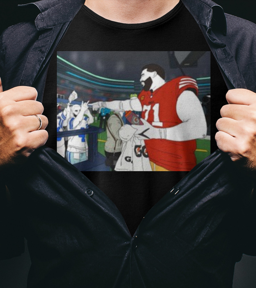 Rita Oak Trent Williams 71 Cowboys Meme Football Stadium Scene T-Shirt