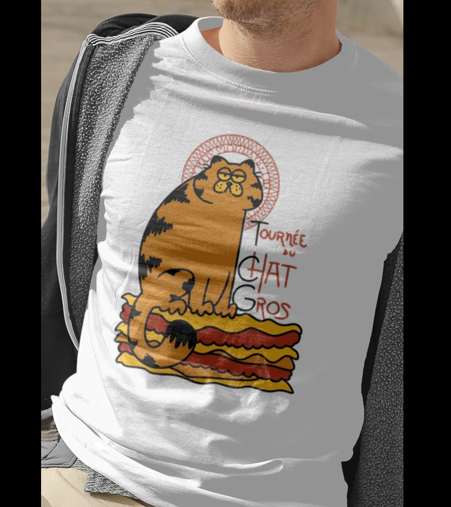 Tournée Du Chat Gros Garfield Art Nouveau T-Shirt