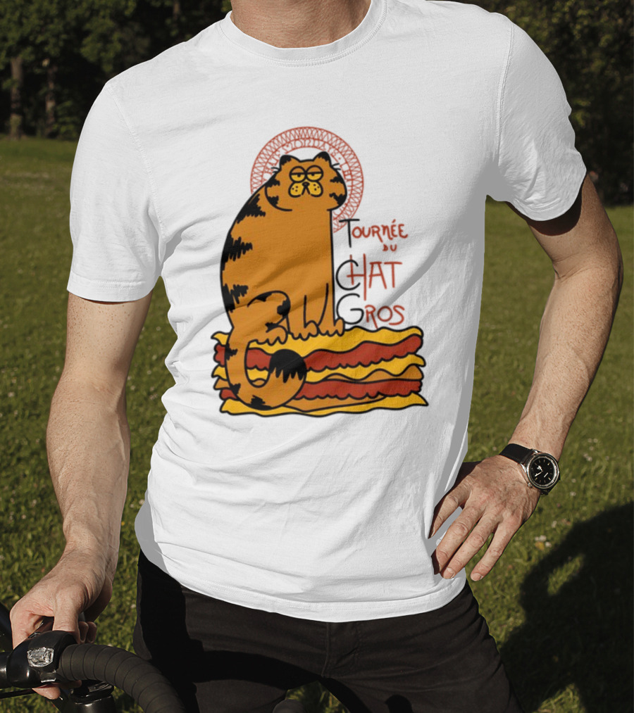 Tournée Du Chat Gros Garfield Art Nouveau T-Shirt