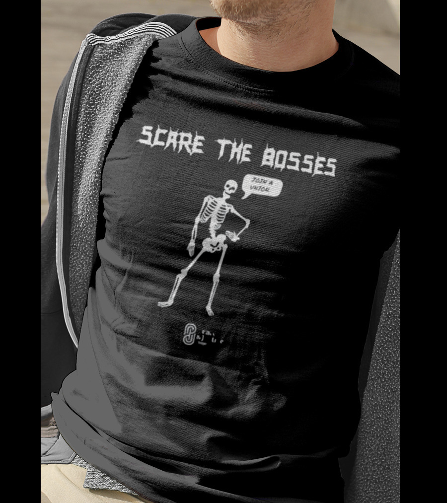 Scare The Bosses Join A Union Skeleton Graphic Corbyn Project T-Shirt