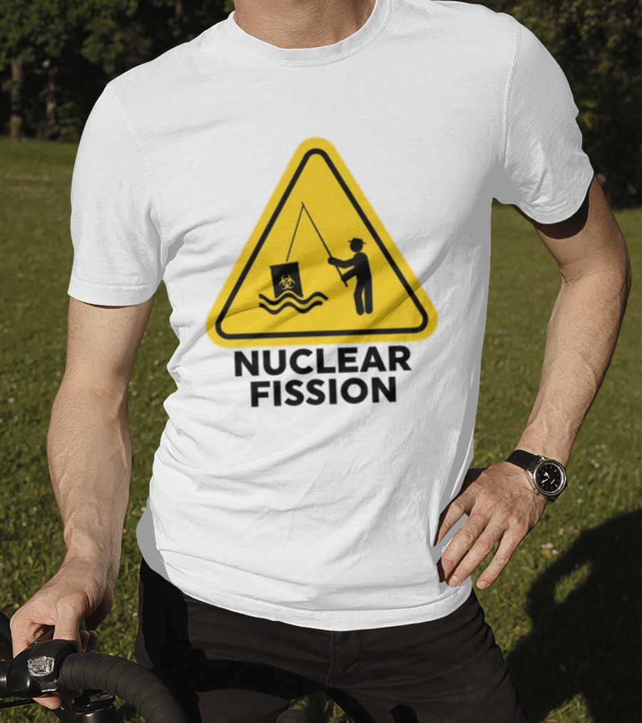 Gotfunny Nuclear Fission Hazard Sign Fishing T-Shirt