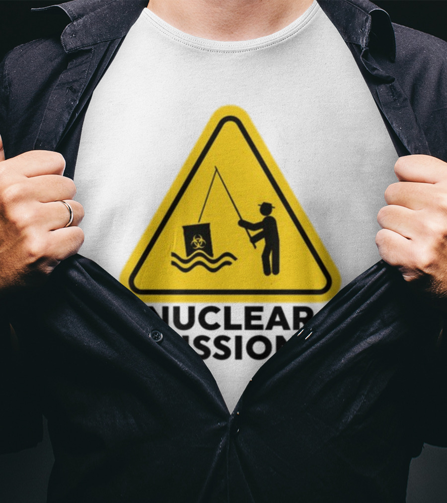 Gotfunny Nuclear Fission Hazard Sign Fishing T-Shirt