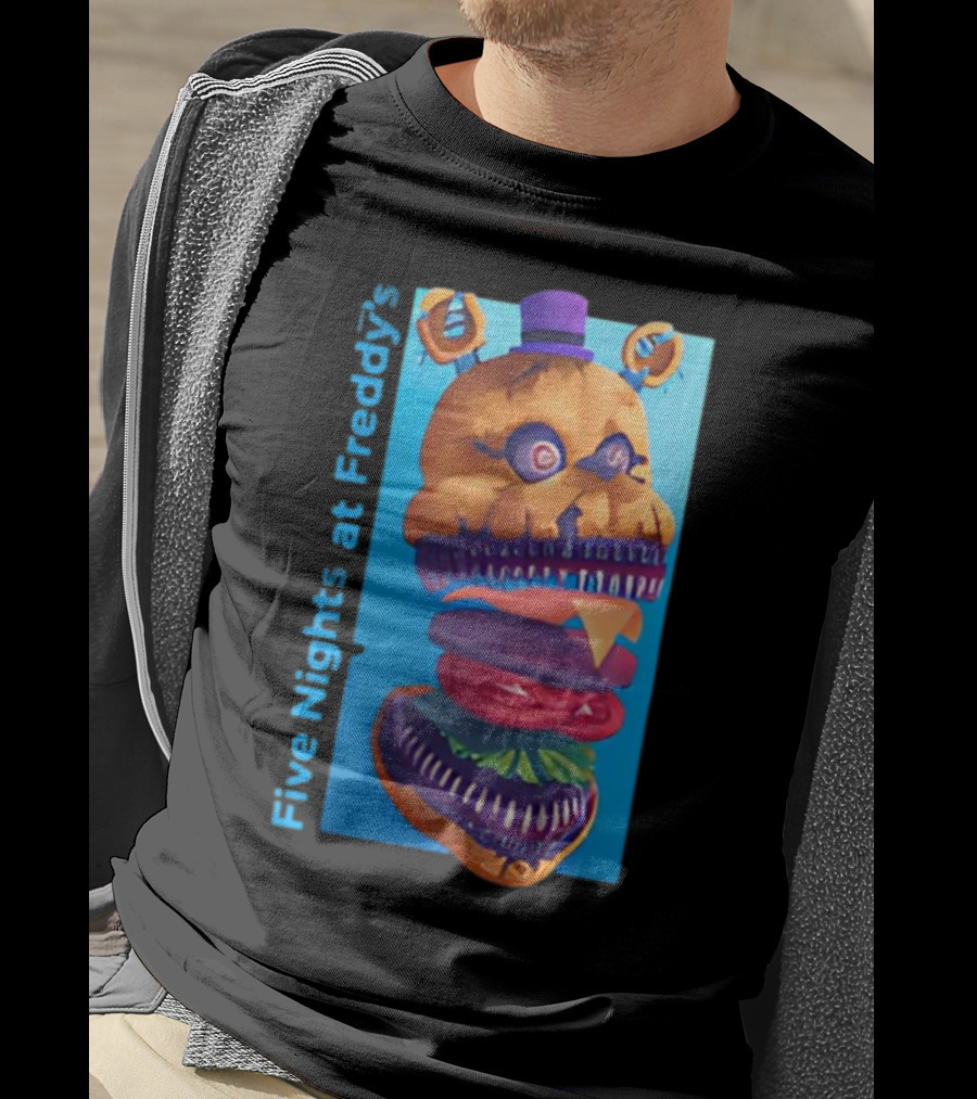 Five Nights At Freddy's Midnight Snack Jonnyblox Burger Animatronic T-Shirt