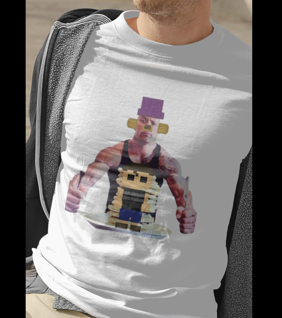 Fredbea The Rock Eats The Crying Child Pancakes Image Mashup T-Shirt