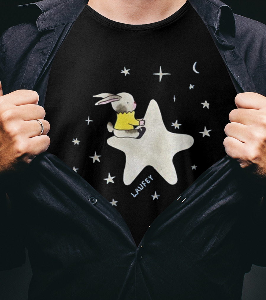 Laufey Celestial Bunny On Starry Night T-Shirt