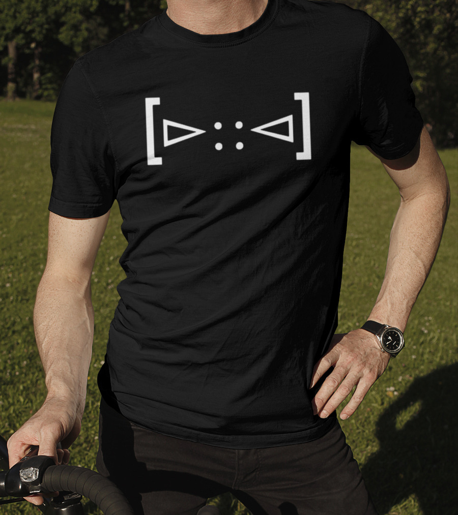 Agc Face Geometric Symbol With Triangles And Brackets T-Shirt