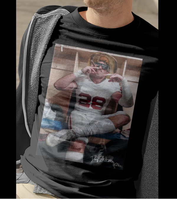 DannyStutsman Oklahoma Only Fears God Texas Fears Oklahoma Signed Football Locker Room Smoke T-Shirt