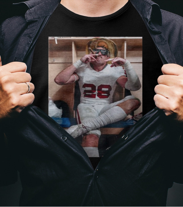 DannyStutsman Oklahoma Only Fears God Texas Fears Oklahoma Signed Football Locker Room Smoke T-Shirt