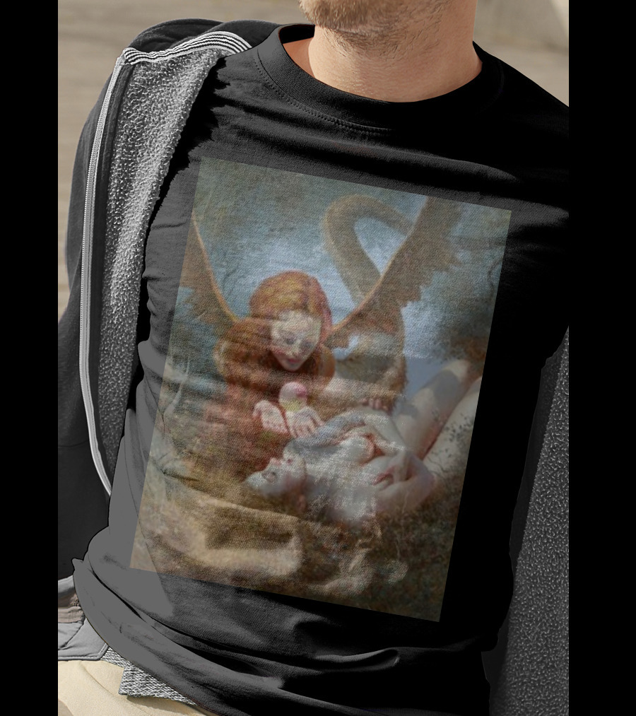 Lilith And Eve 1963 Apple Serpent Wings Mythical Encounter By Yuri Klapouh T-Shirt