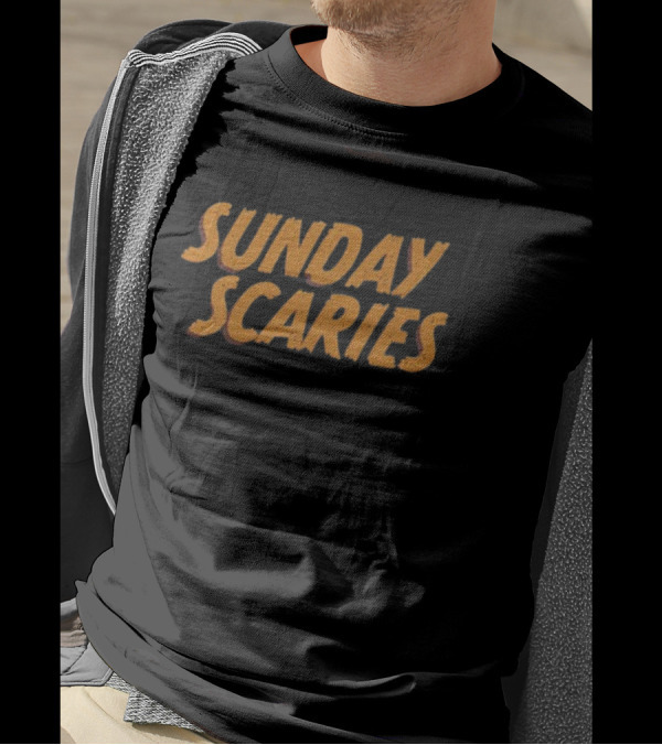 Middleclassfancy Vintage Style Sunday Scaries T-Shirt