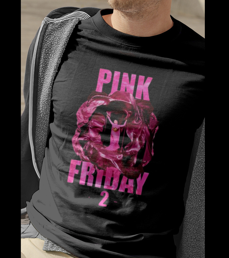 Pink Friday 2 Alternative Cover Pink Draped Figure Centered T-Shirt