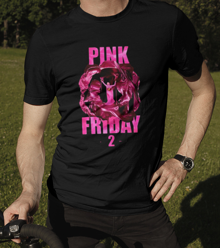 Pink Friday 2 Alternative Cover Pink Draped Figure Centered T-Shirt