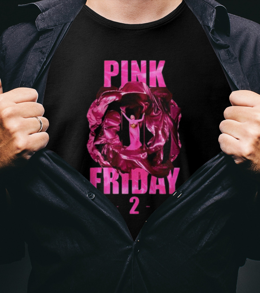 Pink Friday 2 Alternative Cover Pink Draped Figure Centered T-Shirt