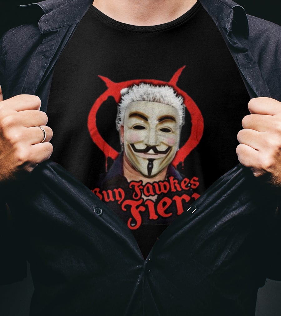 Guy Fawkes Fieri Anonymous Mask Crossover T-Shirt