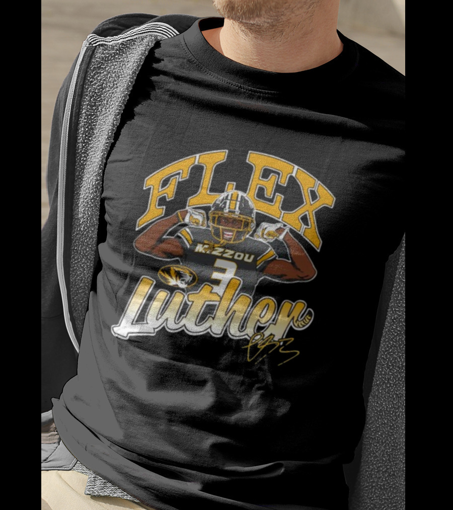 FLEX Mizzou Luther Burden Football Tiger 3 Signature T-Shirt