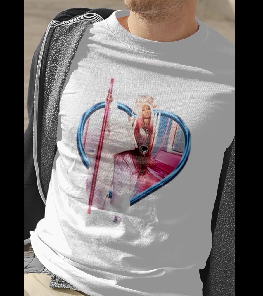 Nicki Minaj Heart Frame Pink Subway T-Shirt