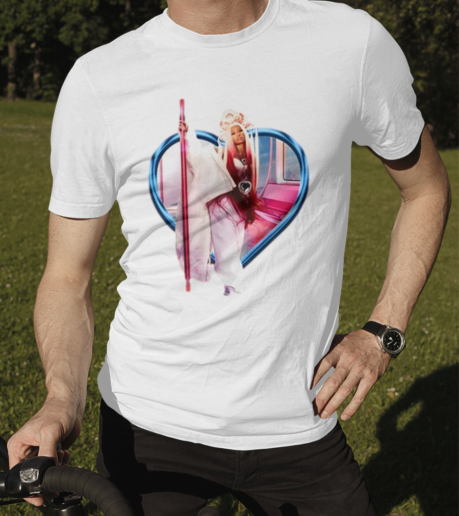 Nicki Minaj Heart Frame Pink Subway T-Shirt