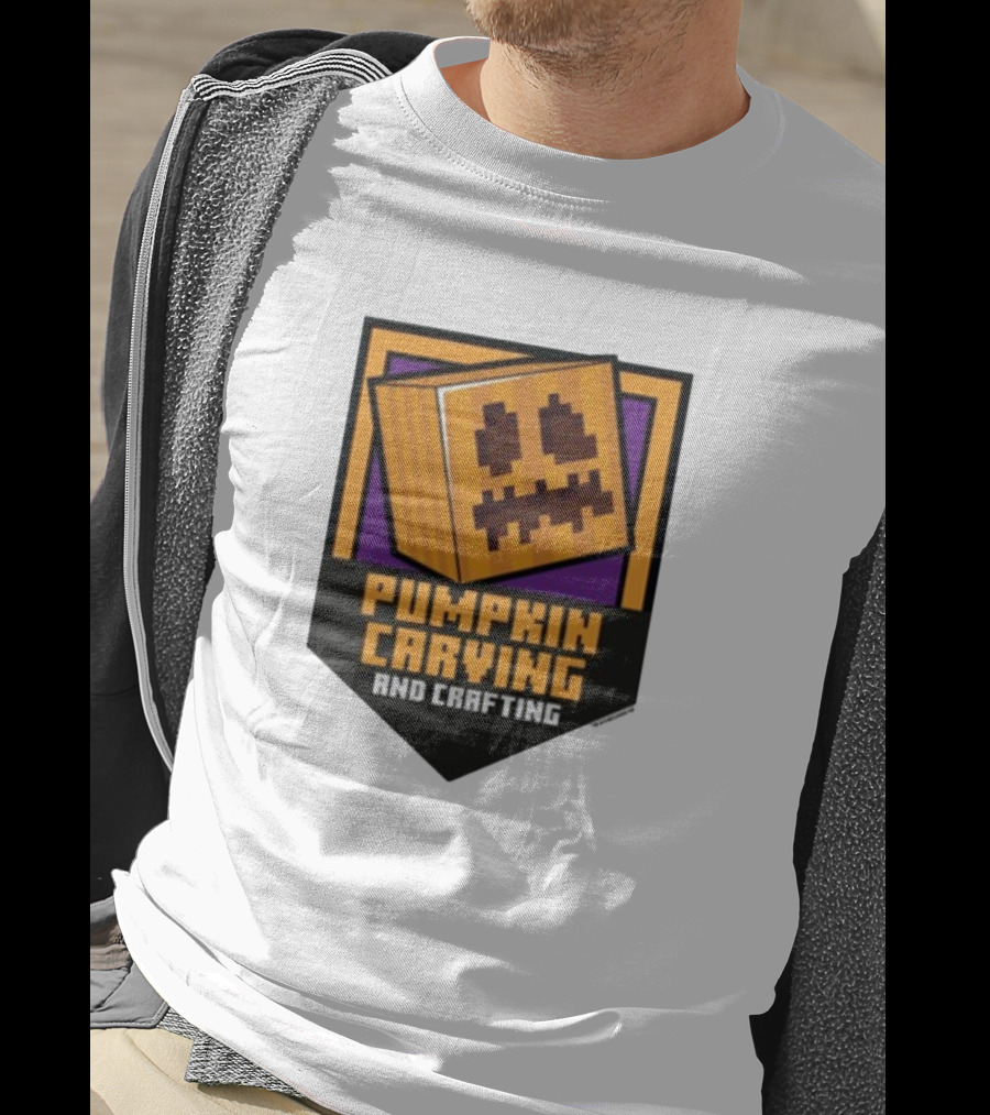 Pumpkin Carving And Crafting Pixel T-Shirt