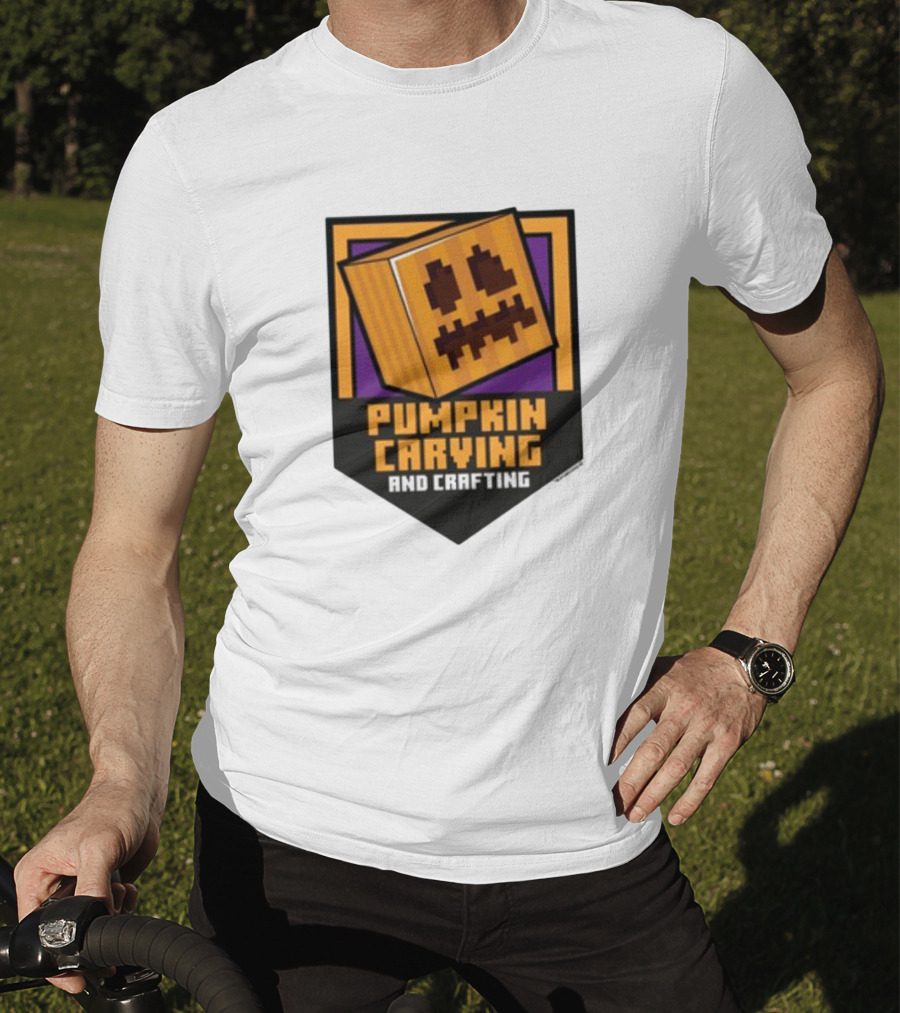 Pumpkin Carving And Crafting Pixel T-Shirt