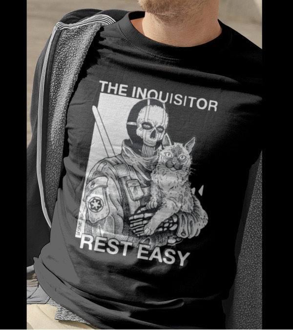 The Inquisitor Rest Easy Star Wars Inspired Artwork With Cat T-Shirt