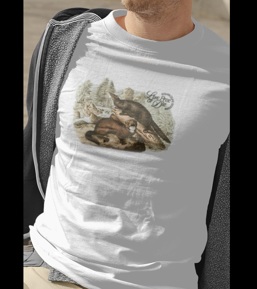 Ludwig Mogul Moves Nature Reserve Live Free Or Die Wildlife Scene T-Shirt