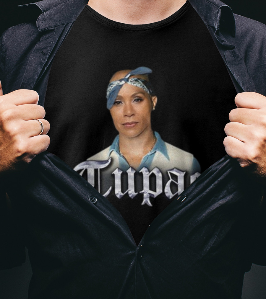 Jada Pinkett Smith Tupac Bandana Crossover T-Shirt