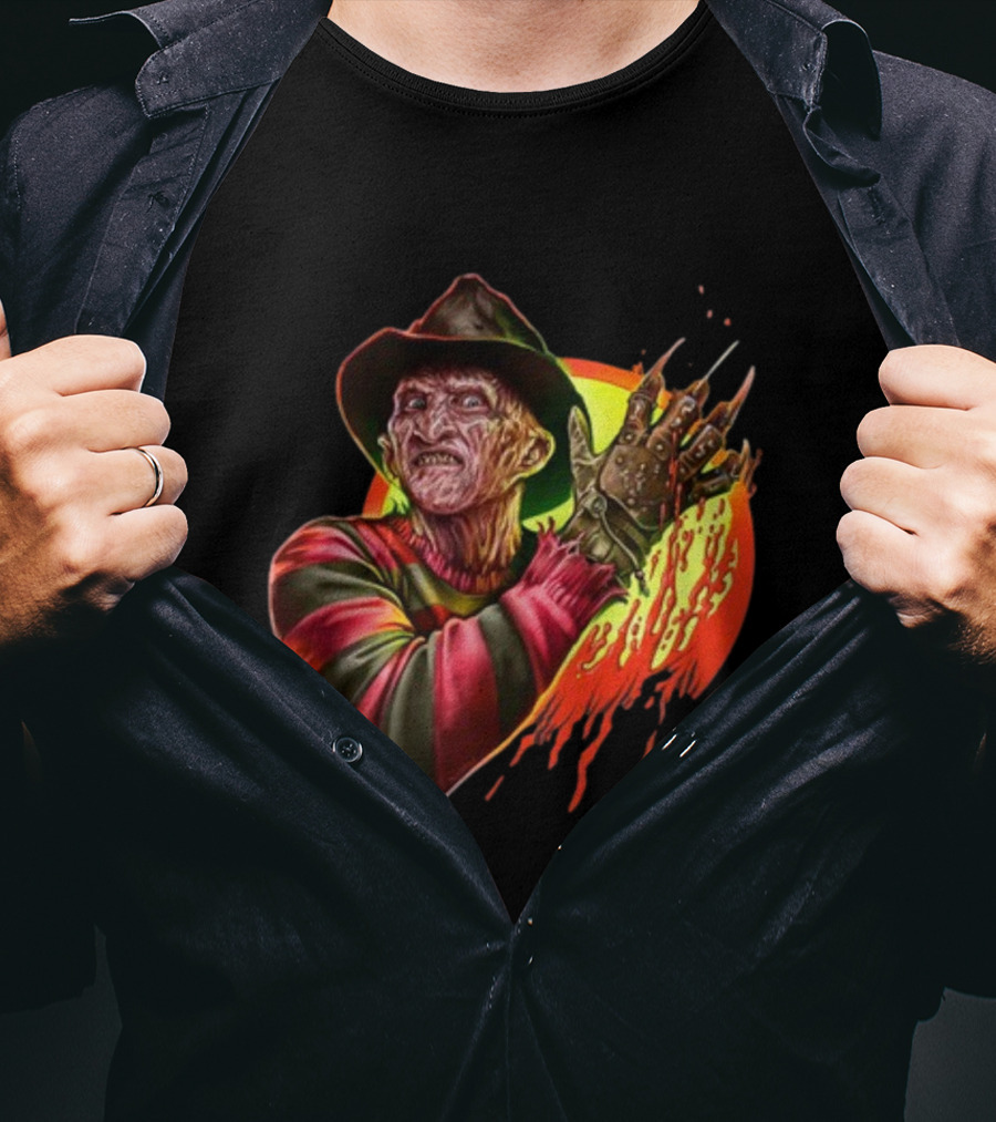 Frightrags Freddy Krueger Claws Rainbow Slashed T-Shirt