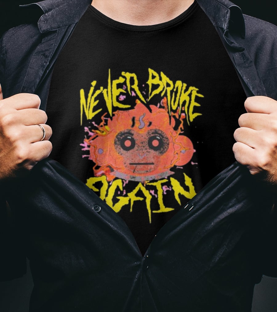 Never Broke Again Static Monkey Face With Graffiti T-Shirt
