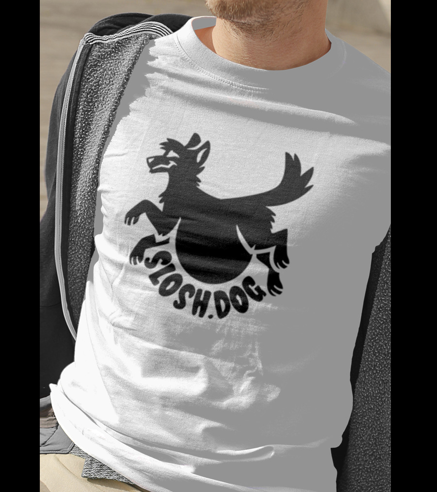 Slosh.Dog Logo Launch Day Sloshdog Playful Canine T-Shirt