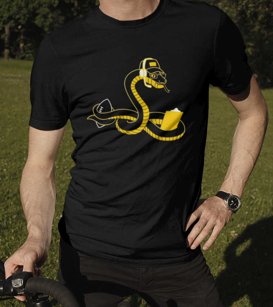 Boagh Constrictor Football Coach Snake With Helmet And Playbook T-Shirt