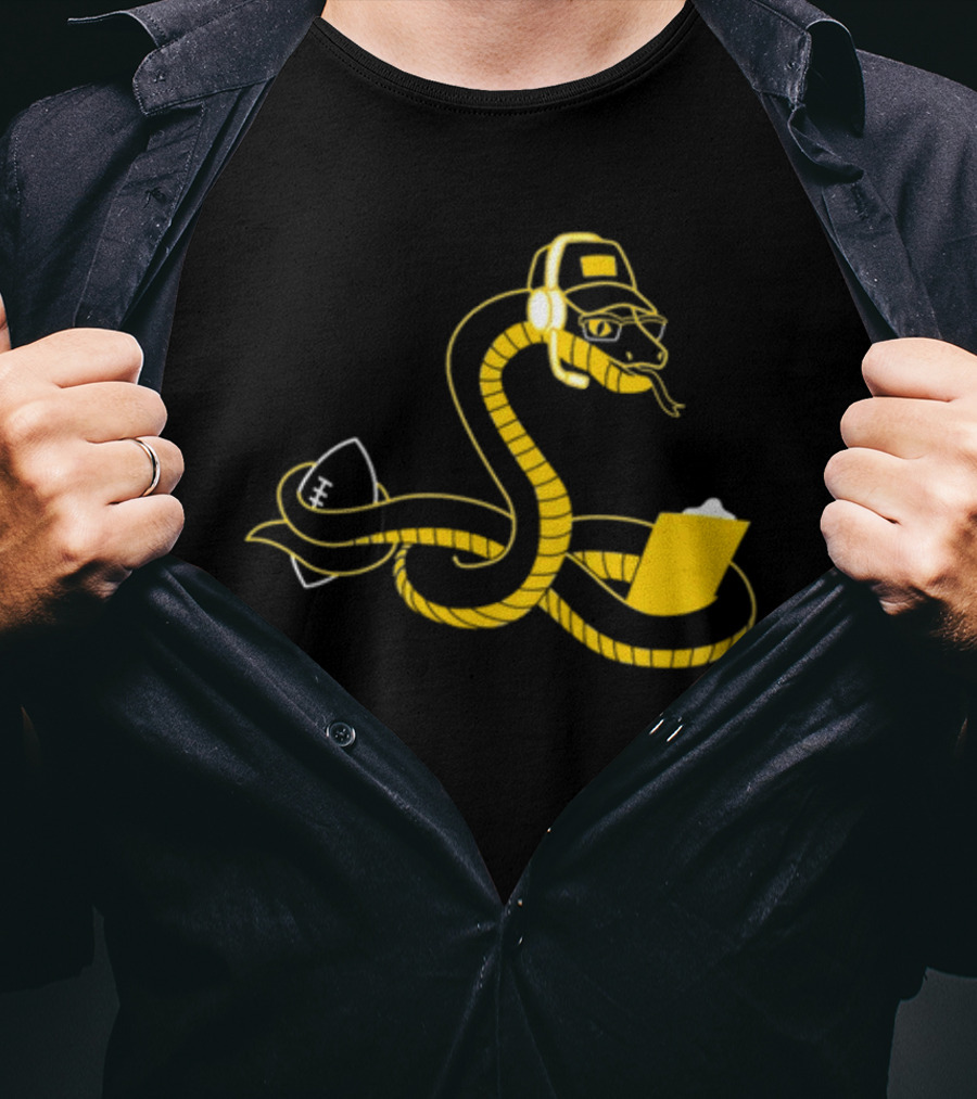 Boagh Constrictor Football Coach Snake With Helmet And Playbook T-Shirt