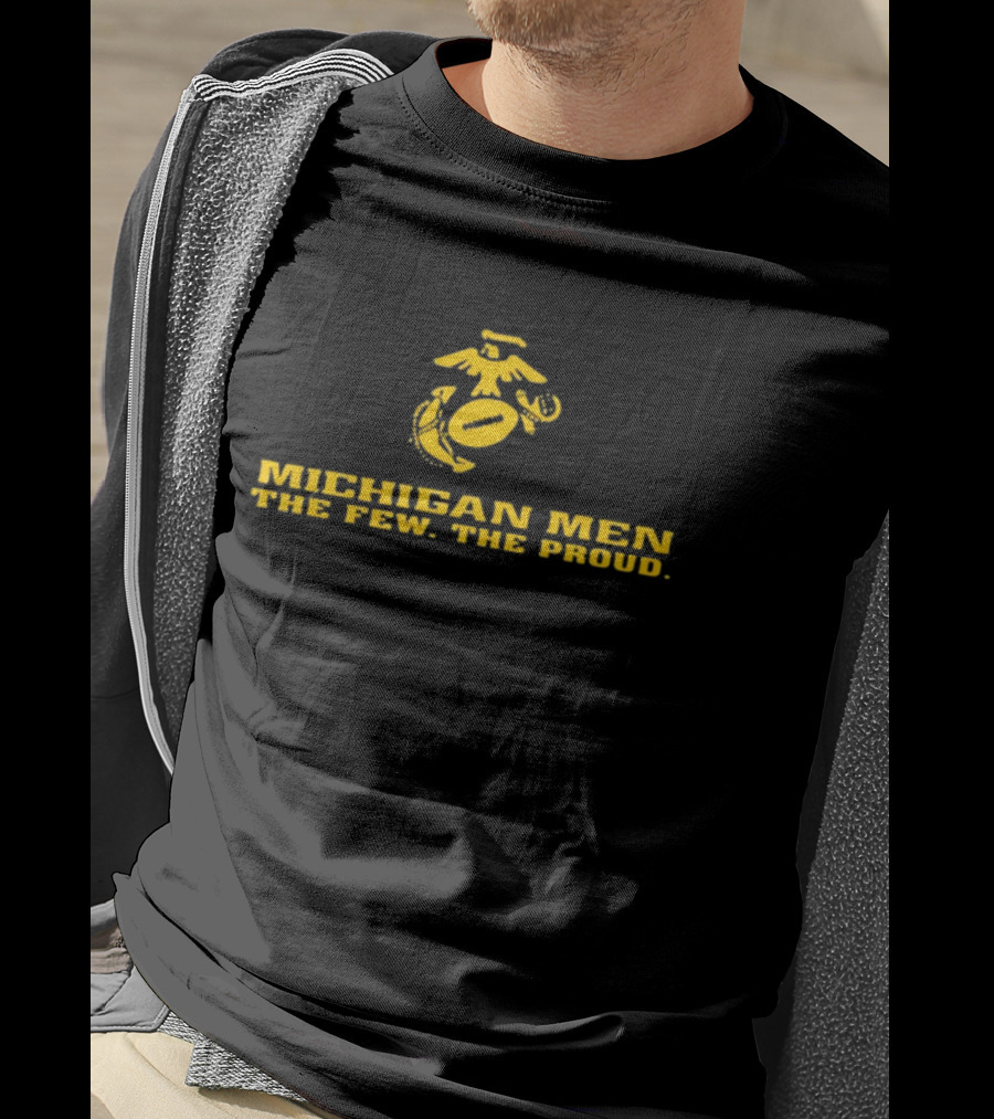 Dave Portnoy Michigan Men USMC Emblem The Few The Proud T-Shirt