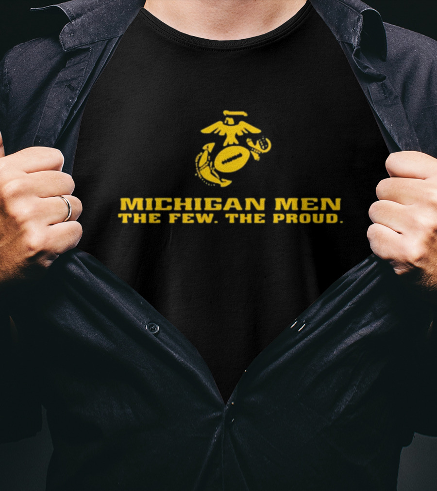 Dave Portnoy Michigan Men USMC Emblem The Few The Proud T-Shirt