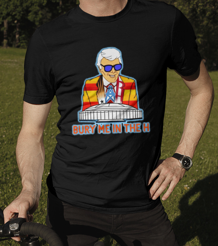 Muddy Marvin Bury Me In The H Iconic Colorful Figure With Houston Landmark T-Shirt