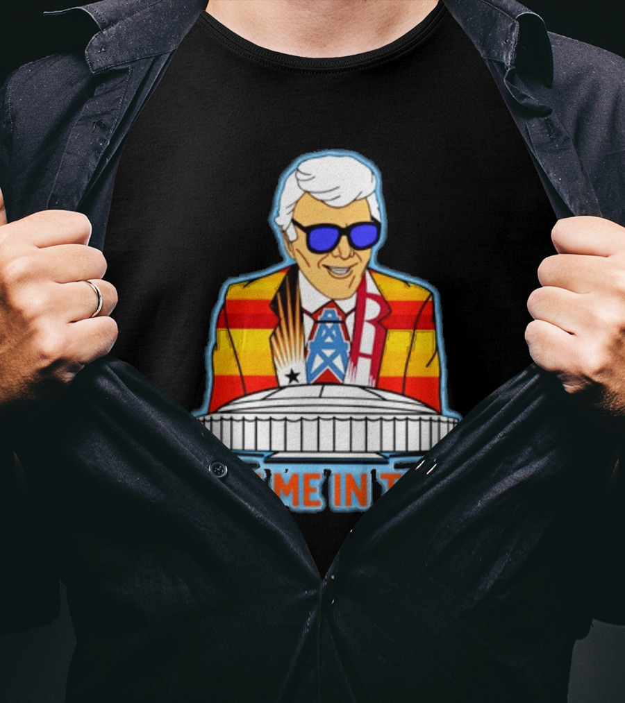 Muddy Marvin Bury Me In The H Iconic Colorful Figure With Houston Landmark T-Shirt